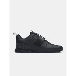 Buty treningowe Under Armour Reign Lifter. Czarne buty treningowe męskie Under Armour, bez wzorów, bez zapięcia. W wyprzedaży za 726.90 zł.
