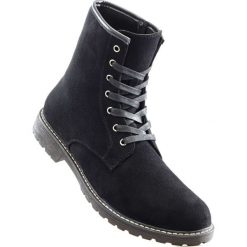 Botki sznurowane bonprix czarny. Buty zimowe męskie marki bonprix. Za 79.99 zł.