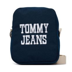Saszetka Tommy Jeans. Niebieskie saszetki męskie Tommy Jeans, bez wzorów, z jeansu, małe. Za 329.99 zł.