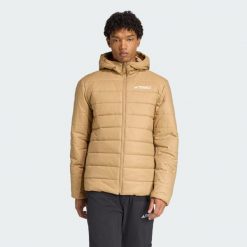 Kurtka z kapturem z ociepleniem Terrex Multi Essentials CLIMAWARM. Brązowe kurtki męskie ADIDAS, m, bez wzorów, z puchu, sportowe, bez ramiączek, z kapturem. Za 439.00 zł.