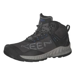 Buty trekkingowe męskie Keen Nxis Evo WP. Czarne buty zimowe męskie Keen, bez wzorów, z materiału, sportowe, za kostkę, bez obcasa, bez zapięcia. Za 469.00 zł.