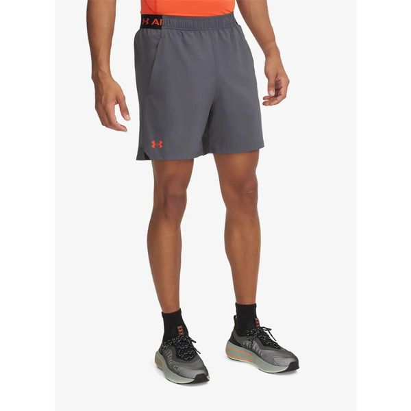 Spodenki męskie Under Armour Vanish Woven 6in Shorts. Szare szorty sportowe męskie Under Armour, bez wzorów, sportowe. Za 186.85 zł.