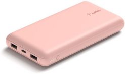 Belklin Power Bank 20k USB-A & C 15W rose gold. Czerwone powerbanki . Za 119.90 zł.