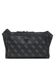 Guess Saszetka HMMILO P5214 Czarny. Czarne saszetki męskie Guess, z aplikacjami, z tworzywa sztucznego. Za 249.99 zł.