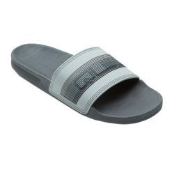 Klapki basenowe męskie Quiksilver Rivi Wordmark Slide. Szare klapki i japonki męskie Quiksilver, bez wzorów. Za 83.99 zł.