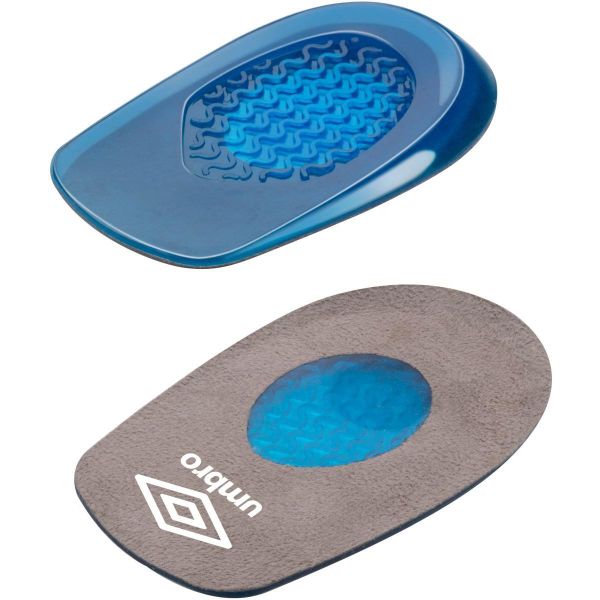 Podpiętki żelowe Umbro. Niebieskie buty trekkingowe męskie Umbro, bez wzorów, sportowe, bez obcasa, bez zapięcia. W wyprzedaży za 10.61 zł.