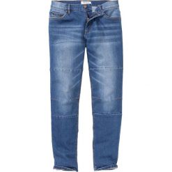Dżinsy ze stretchem Regular Fit Tapered bonprix niebieski "used". Niebieskie jeansy męskie bonprix, z jeansu. Za 109.99 zł.