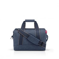 Torba allrounder m, herringbone dark blue. Niebieskie torby sportowe męskie Reisenthel, bez wzorów, z tkaniny, na ramię. Za 289.00 zł.
