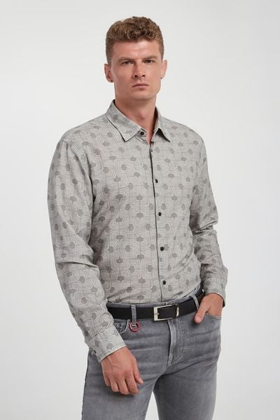 Koszula męska ze wzorem Hansen-W JOOP! JEANS. Koszule męskie JOOP! Jeans, l, bez wzorów, z jeansu, bez kołnierzyka, bez ramiączek. W wyprzedaży za 389.35 zł.