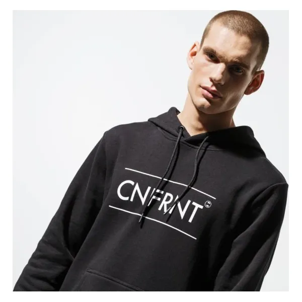 Confront Bluza Essential Blk Hoody , czarny, rozmiar L. Czarne bluzy nierozpinane męskie Confront, l, bez wzorów, z bawełny, z kapturem. W wyprzedaży za 143.99 zł.