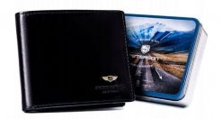 Portfel skórzany Peterson [DH] PTN 22303-VT czarny. Czarne portfele męskie Peterson, bez wzorów, ze skóry. Za 71.99 zł.