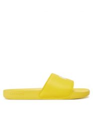 Lacoste Klapki Serve Sliders 7-49CMA0041 Żółty. Żółte klapki i japonki męskie Lacoste, bez wzorów, ze skóry. Za 109.99 zł.