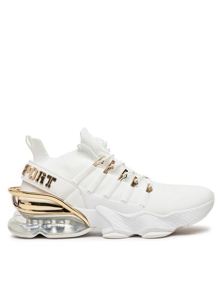 Plein Sport Sneakersy SADS USC0518 STE003N Biały. Białe buty sportowe na co dzień męskie Plein Sport, m, bez wzorów, z materiału, sportowe, bez ramiączek, bez kaptura. Za 979.99 zł.