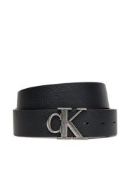 Calvin Klein Pasek Męski Monogram Buckle 35Mm Adj/Rev LV04D7017G Czarny. Czarne paski męskie Calvin Klein, bez wzorów, ze skóry. Za 219.99 zł.