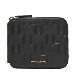 Portfel KARL LAGERFELD. Czarne portfele męskie KARL LAGERFELD, bez wzorów. Za 429.99 zł.