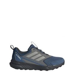Buty Tracefinder Trail Running. Niebieskie buty do biegania męskie ADIDAS, bez wzorów, z materiału, bez zapięcia, do biegania. Za 329.00 zł.