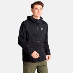 Kurtka techniczna męska Odlo AEGIS 2.5l Waterproof hardshell. Czarne kurtki męskie Odlo, l, bez wzorów, z hardshellu, sportowe, bez ramiączek, bez kaptura. W wyprzedaży za 568.15 zł.