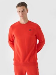 4F Bluza dresowa nierozpinana bez kaptura męska - pomarańczowa M. Brązowe bluzy nierozpinane męskie 4f, m, bez wzorów, z bawełny, klasyczne, bez ramiączek, bez kaptura. W wyprzedaży za 99.99 zł.
