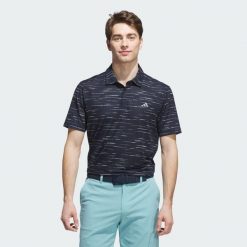 Koszulka Ultimate365 Mesh Glimmer Print Polo. Niebieskie koszulki polo męskie ADIDAS, m, bez wzorów, z meshu, sportowe, bez kołnierzyka, bez ramiączek. Za 279.00 zł.