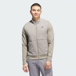 Kurtka Ultimate365 Tour Frostguard Full-Zip. Brązowe kurtki męskie ADIDAS, l, bez wzorów, sportowe, bez ramiączek, bez kaptura. Za 999.00 zł.