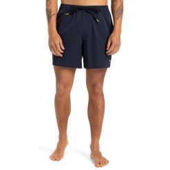 Szorty kąpielowe dla Mężczyzn SPL SURFSILK PIPED 16" Czarny. Niebieskie kąpielówki męskie Quiksilver, bez wzorów, z elastanu, sportowe. Za 199.99 zł.