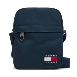 Saszetka Tommy Jeans. Niebieskie saszetki męskie Tommy Jeans, bez wzorów, z jeansu, małe. Za 189.99 zł.
