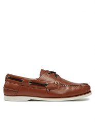 Tommy Hilfiger Półbuty Th Boat Shoe Core Lth FM0FM05569 Brązowy. Brązowe codzienne półbuty męskie Tommy Hilfiger, bez wzorów, ze skóry, bez obcasa, bez zapięcia. Za 369.99 zł.