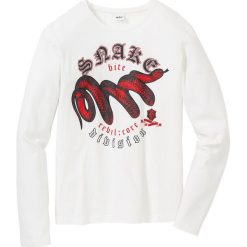 Shirt z długim rękawem Slim Fit bonprix biel wełny. Białe koszulki męskie z długim rękawem bonprix, z nadrukiem, z wełny, z długim rękawem. Za 44.99 zł.