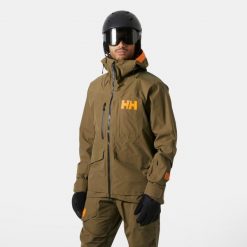 Kurtka narciarska Helly Hansen Ridge Infinity. Brązowe kurtki narciarskie i snowboardowe męskie Helly Hansen, na zimę, m, bez wzorów, bez kaptura, narciarskie. W wyprzedaży za 2,565.00 zł.