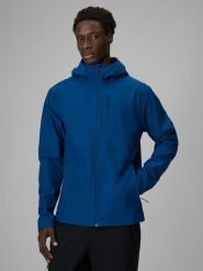 4F Kurtka softshell wiatroodporna membrana 8000 męska - turkusowa 3XL. Niebieskie kurtki męskie 4f, m, bez wzorów, z materiału, bez kaptura. Za 399.99 zł.