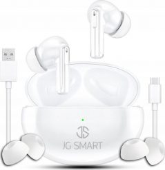 SŁUCHAWKI BEZPRZEWODOWE DOKANAŁOWE ANC ENC WODOODPORNE DWA MIKROFONY BT 5.3. Słuchawki bluetooth JG Smart. Za 99.99 zł.
