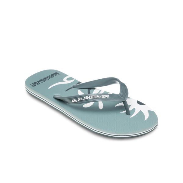 Klapki dla Mężczyzn MOLOKAI SCREEN. Zielone klapki i japonki męskie Quiksilver, bez wzorów, z gumy. Za 99.99 zł.