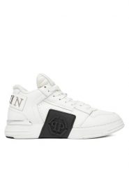 PHILIPP PLEIN Sneakersy FAES USC0824 PLE075N Biały. Białe buty sportowe na co dzień męskie Philipp Plein, m, bez wzorów, ze skóry, bez ramiączek, bez kaptura. Za 1,475.00 zł.