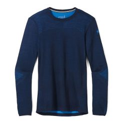 Koszulka termoaktywna męska Smartwool Intraknit Merino 200 Crew. Niebieskie bielizna termoaktywna męska Smartwool, m, bez wzorów, bez ramiączek. Za 329.99 zł.