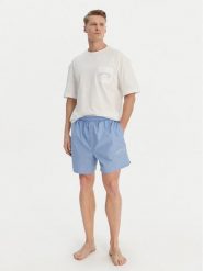 Calvin Klein Underwear Piżama Heritage LV00NM3016 Niebieski Relaxed Fit. Niebieskie piżamy męskie Calvin Klein Underwear, m, bez wzorów, z bawełny, bez kołnierzyka, bez ramiączek. Za 299.99 zł.