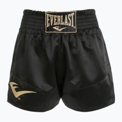 Spodenki treningowe Everlast Muay Thai. Czarne buty treningowe męskie EVERLAST, bez wzorów, bez zapięcia, na fitness i siłownię. Za 199.99 zł.
