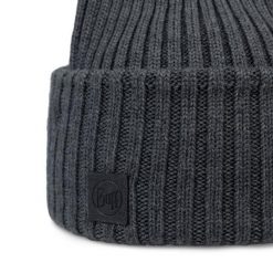 Czapka Buff Erviny z wełny merino. Szare czapki męskie Buff, bez wzorów, z wełny, sportowe. Za 209.99 zł.