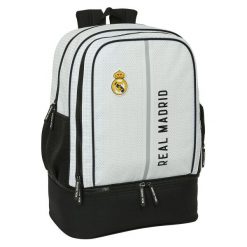 Plecak Sportowy Real Madrid C.F. 24/25 Biały. Szare plecaki męskie Real Madrid, bez wzorów. Za 259.00 zł.