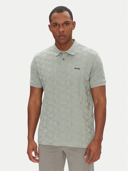BOSS Polo Pirax 50538191 Zielony Relaxed Fit. Zielone koszulki polo męskie Boss, m, bez wzorów, z bawełny, bez kołnierzyka, bez ramiączek. Za 339.99 zł.