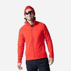 Bluza narciarska męska Rossignol Classique Clim. Czerwone bluzy nierozpinane męskie Rossignol, l, bez wzorów, sportowe, bez ramiączek, bez kaptura. Za 349.99 zł.