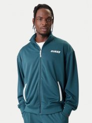 Guess Bluza Z6RQ06 KD482 Zielony Regular Fit. Zielone bluzy rozpinane męskie Guess, m, z aplikacjami, z syntetyku, bez ramiączek, bez kaptura. Za 399.99 zł.