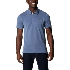 Koszulka męska Columbia Nelson Point Polo mountain. Niebieskie koszulki polo męskie Columbia, m, bez wzorów, bez kołnierzyka, bez ramiączek. Za 159.99 zł.