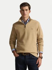 Polo Ralph Lauren Sweter 710P07411006 Beżowy Regular Fit. Brązowe swetry męskie Polo Ralph Lauren, bez wzorów, z bawełny, bez kołnierzyka, bez ramiączek. Za 849.99 zł.