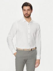 Michael Kors Koszula MK0DS01556 Biały Slim Fit. Białe koszule męskie Michael Kors, m, bez wzorów, z bawełny, bez kołnierzyka, bez ramiączek. Za 219.99 zł.