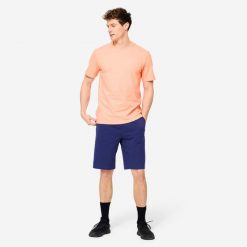Spodenki fitness męskie Domyos regular. Szorty sportowe męskie DOMYOS, bez wzorów, z bawełny, biznesowe. Za 69.99 zł.