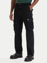 Tommy Jeans Spodnie cargo Otis DM0DM22403 Czarny Regular Fit. Czarne spodnie na co dzień męskie Tommy Jeans, bez wzorów, z bawełny. Za 449.99 zł.