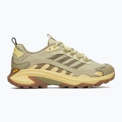 Buty turystyczne męskie Merrell Moab Speed 2 GTX basil. Zielone buty sportowe na co dzień męskie Merrell, m, bez wzorów, bez ramiączek, bez kaptura. Za 639.99 zł.