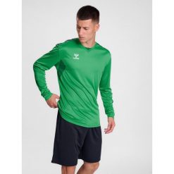 Dżersej z długim rękawem Hummel Authentic Pl. Zielone koszulki męskie z długim rękawem HUMMEL, bez wzorów, z dżerseju, sportowe, bez kołnierzyka, bez ramiączek. Za 169.00 zł.