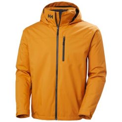 Kurtka wodoodporna z kapturem Helly Hansen Crew 2. Brązowe kurtki męskie Helly Hansen, m, bez wzorów, bez ramiączek, z kapturem. Za 784.50 zł.
