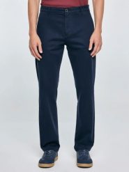 Spodnie męskie chinosy granatowe Trevor 403. Niebieskie eleganckie spodnie męskie Big Star, bez wzorów, z tkaniny, eleganckie. Za 229.99 zł.